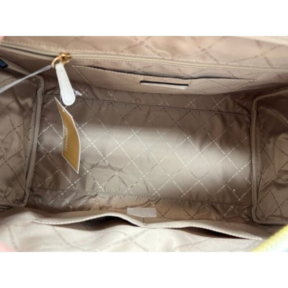 Michael Kors weekender travel bag top zip large jet set girls travel light cream - Picture 10 of 11